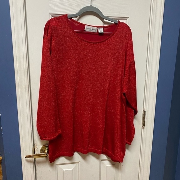 Baxter & Wells  Pull over 3/4 sleeve  Sweater Red Knit Acrylic
Plus size… - Picture 1 of 7